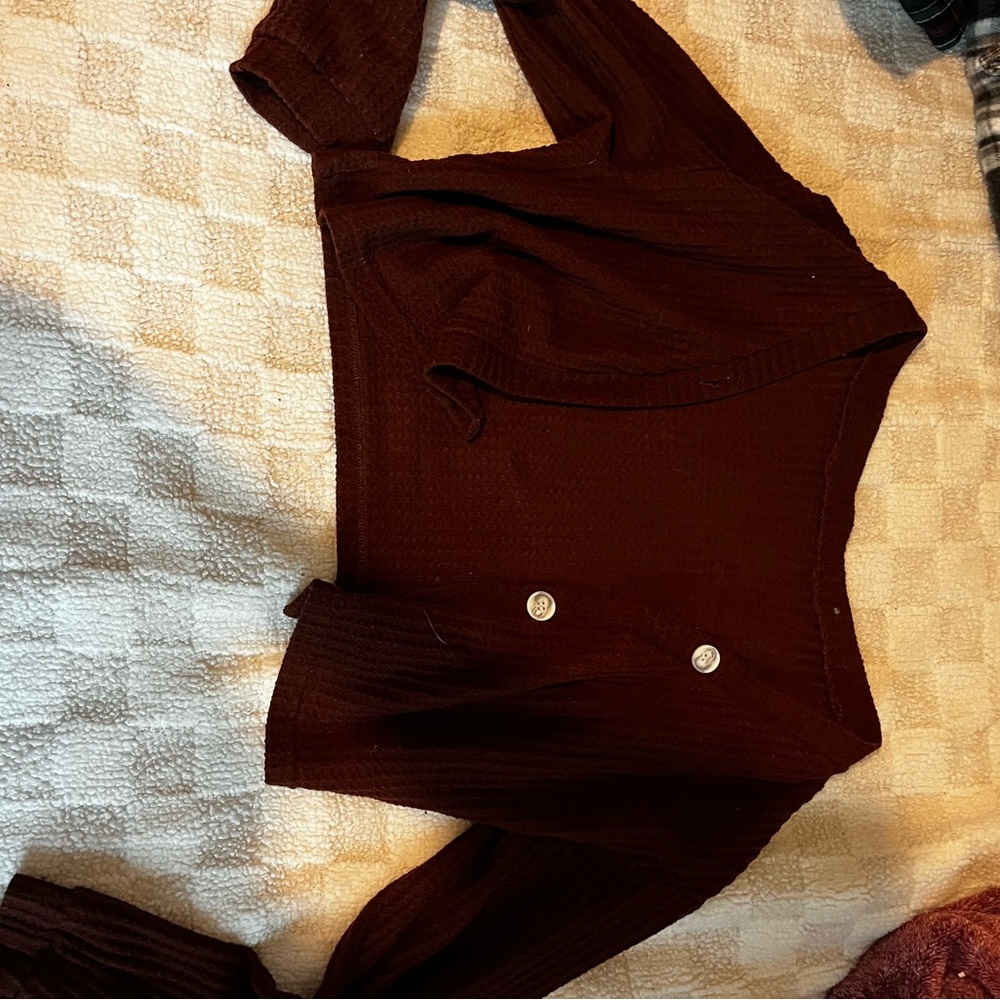 Brown Button-Up Cardigan